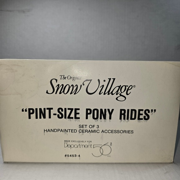 Department 56 Original Snow Village PINT-SIZE PONY RIDES # 54534 Retired 3-piece - Picture 11 of 11